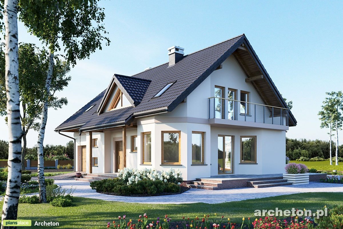 Home Plan with Large Kitchen, Breakfast Nook and 1-Car Garage