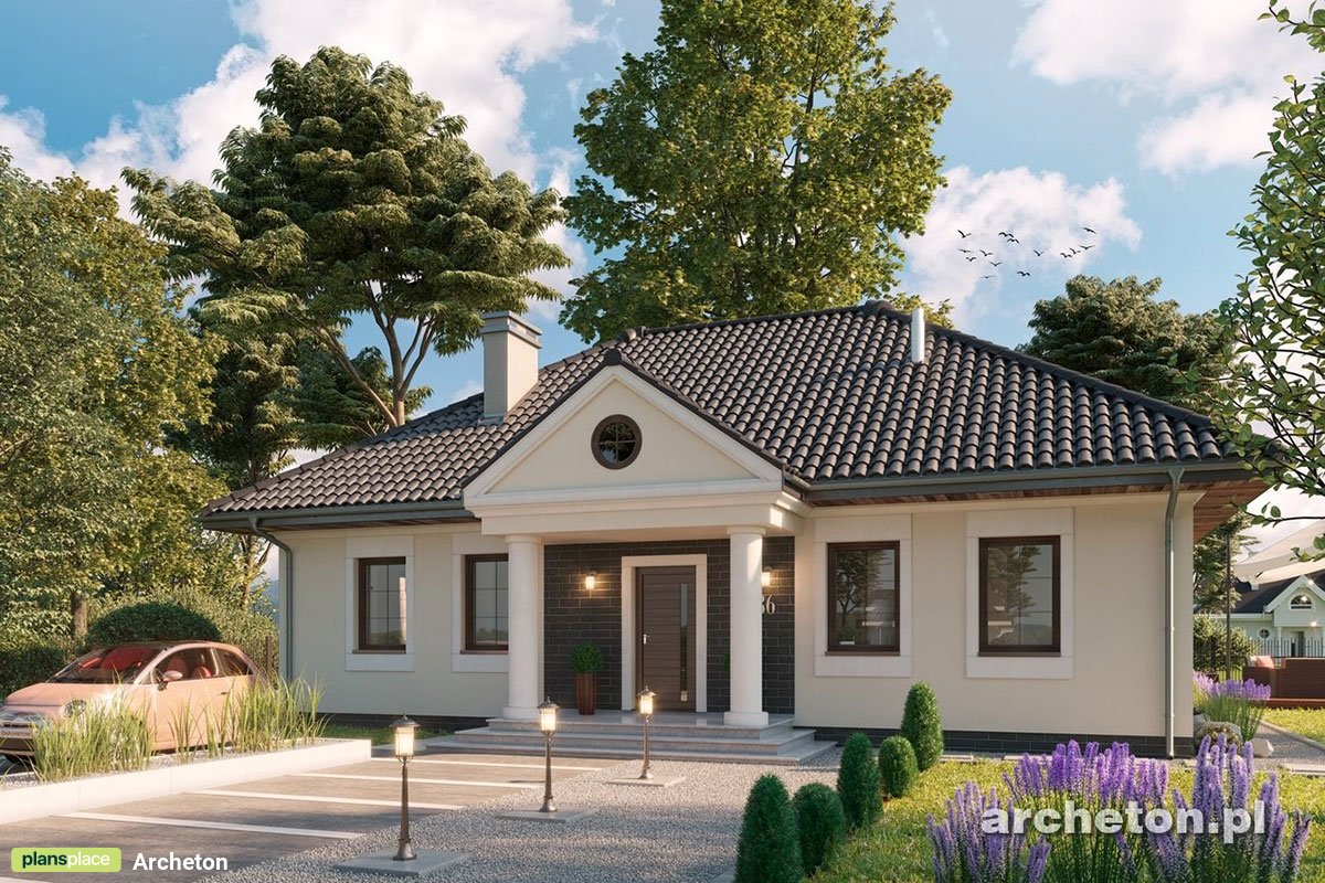 Vienstāva mājas projekts 108 m²: 3 Guļamistabas, 2 Vannasistabas, Atvērta virtuve, bez Garāžas