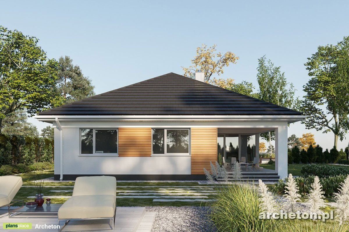 Vienstāva mājas projekts 153 m²: 3 Guļamistabas, Darba istaba, 2 Vannasistabas, Atvērta virtuve, Garāža