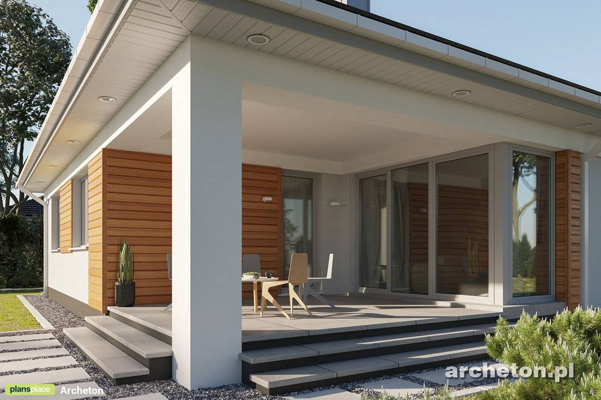 Vienstāva mājas projekts 153 m²: 3 Guļamistabas, Darba istaba, 2 Vannasistabas, Atvērta virtuve, Garāža