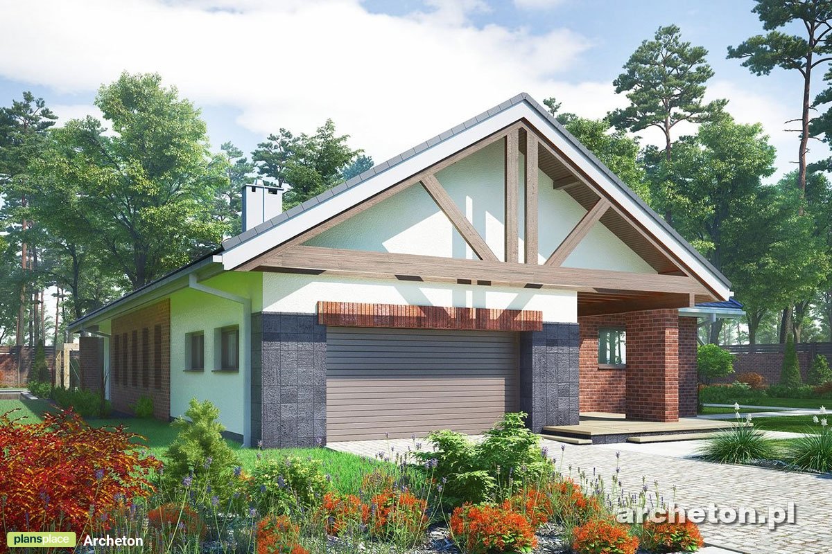 Vienstāva mājas projekts 206 m²: 4 Guļamistabas, 3 Vannasistabas, Atvērta virtuve, Garāža