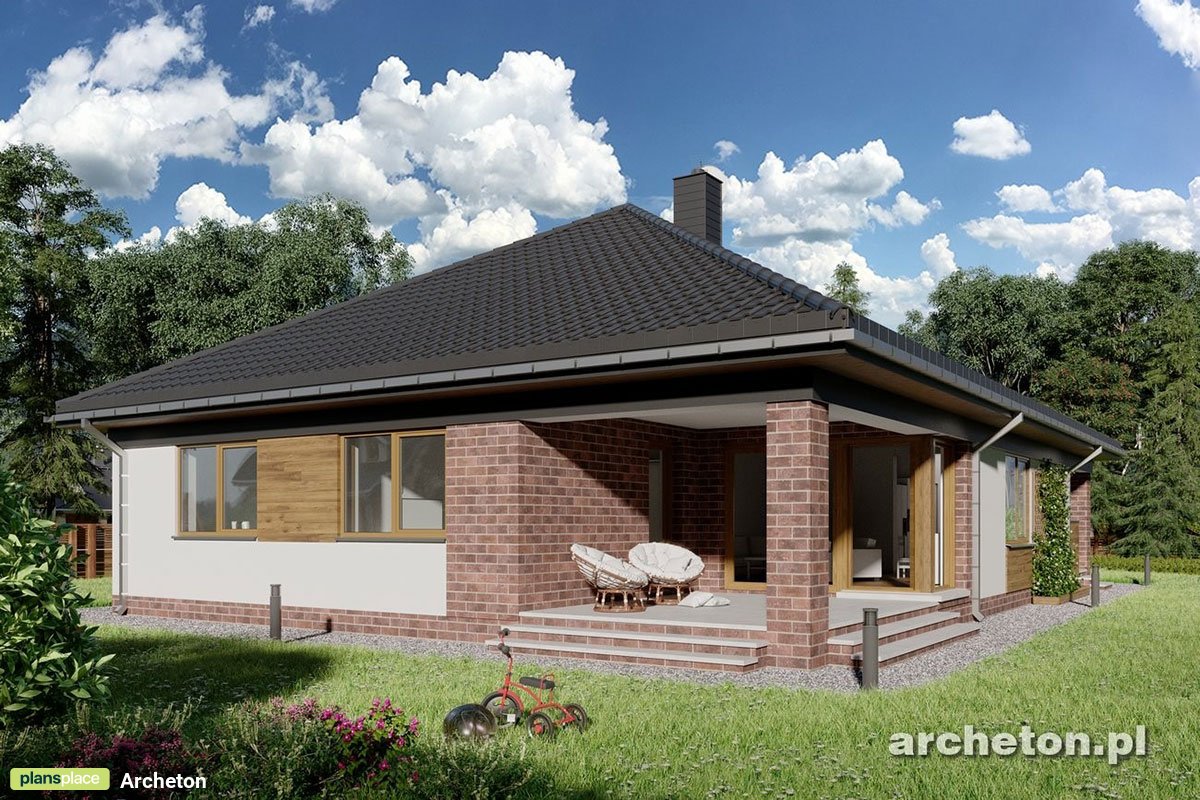 Vienstāva mājas projekts 164 m²: 4 Guļamistabas, 2 Vannasistabas, Atvērta virtuve, Garāža