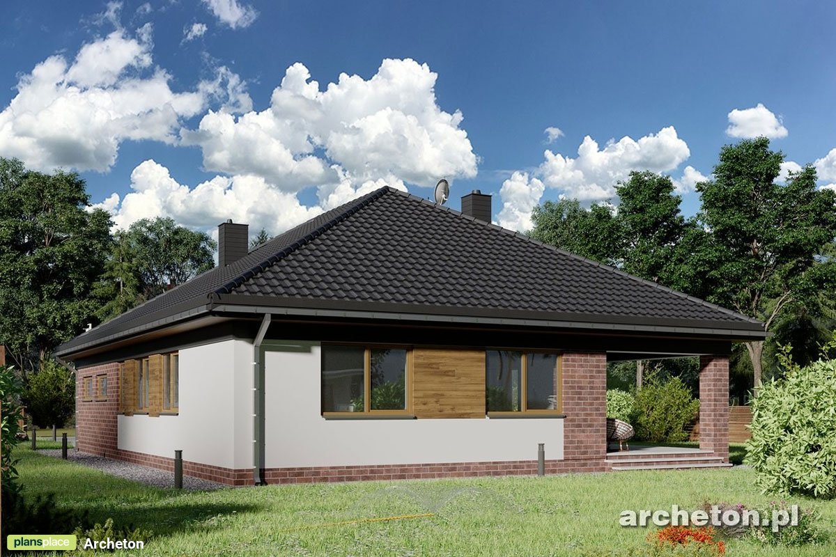 Vienstāva mājas projekts 164 m²: 4 Guļamistabas, 2 Vannasistabas, Atvērta virtuve, Garāža