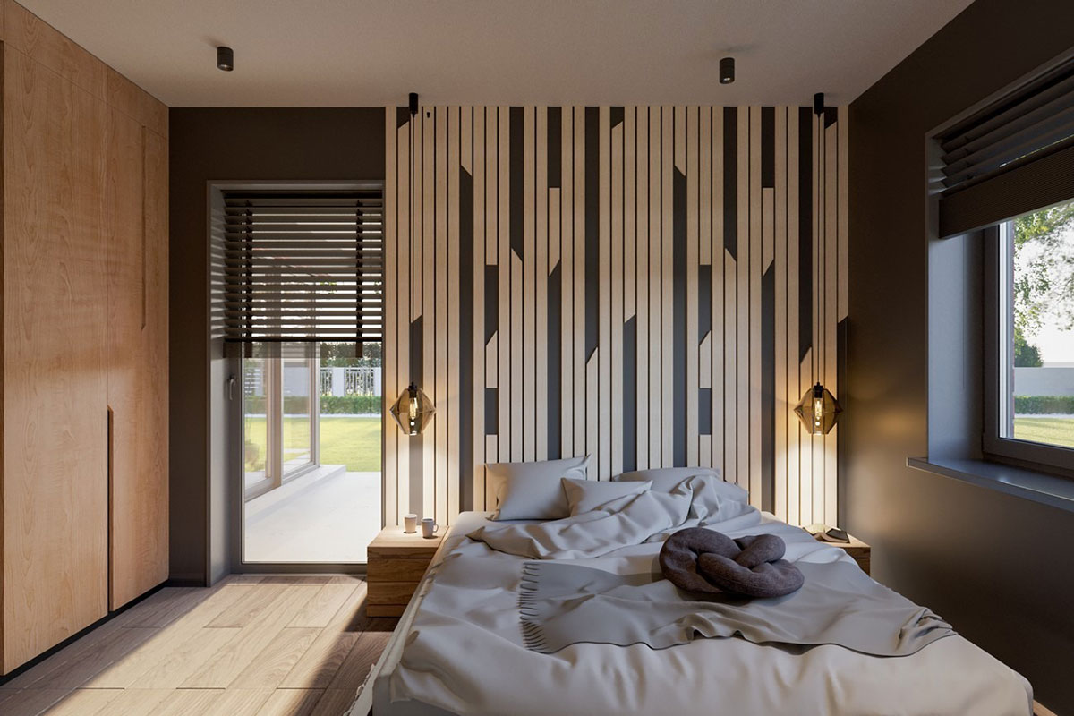 Vienstāva mājas projekts 164 m²: 4 Guļamistabas, 2 Vannasistabas, Atvērta virtuve, Garāža