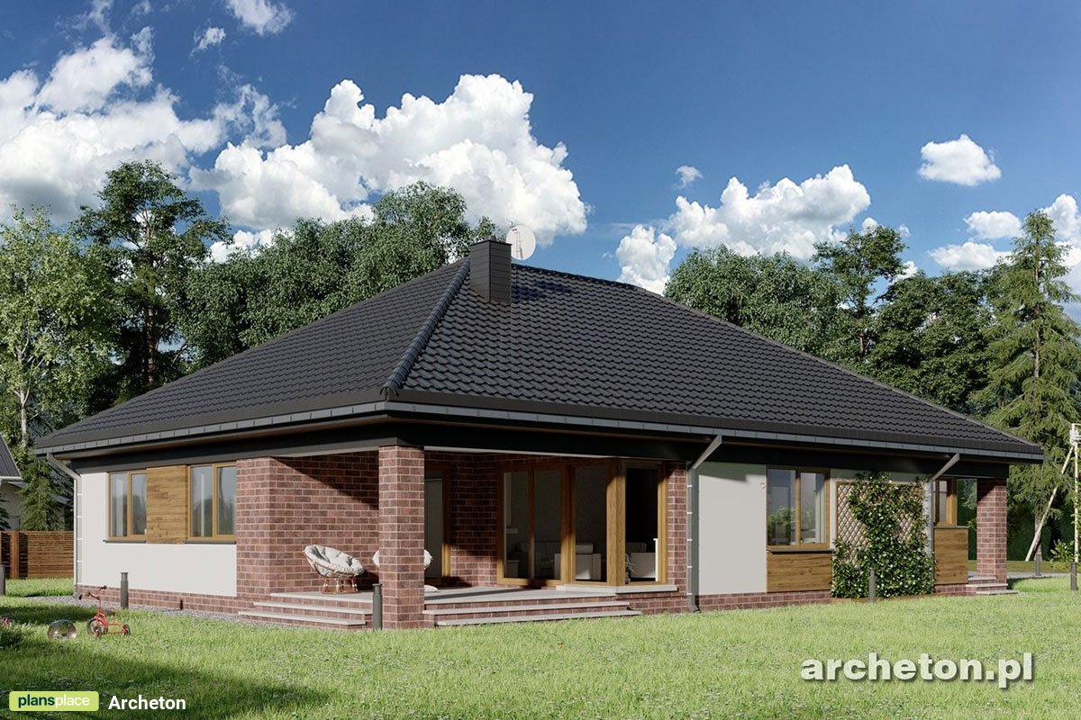 Vienstāva mājas projekts 164 m²: 4 Guļamistabas, 2 Vannasistabas, Atvērta virtuve, Garāža