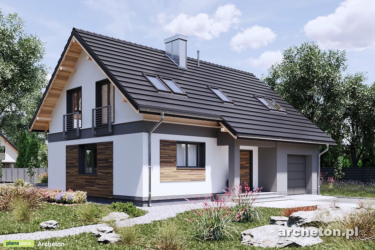 1500 Sq Ft 2-Story House Plan with Back Porch and Garage