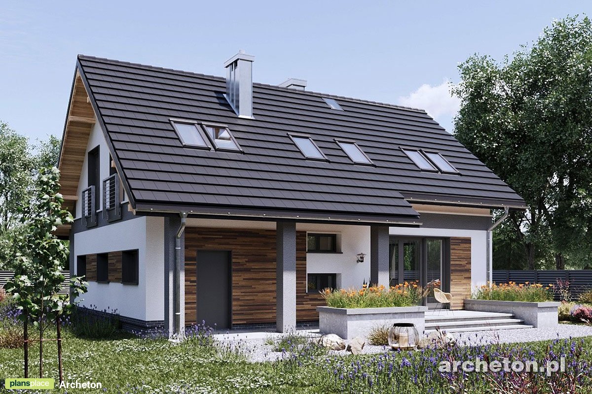 1500 Sq Ft 2-Story House Plan with Back Porch and Garage