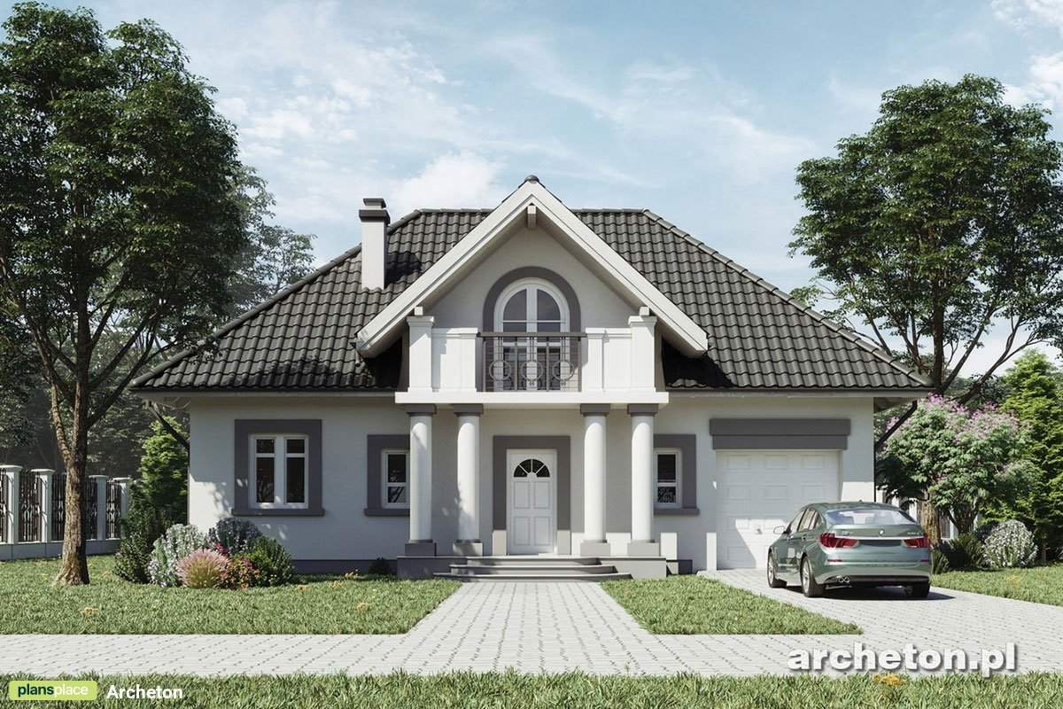 Mājas projekts ar mansardu 169 m²: 4 Guļamistabas, 2 Vannasistabas, Garāža