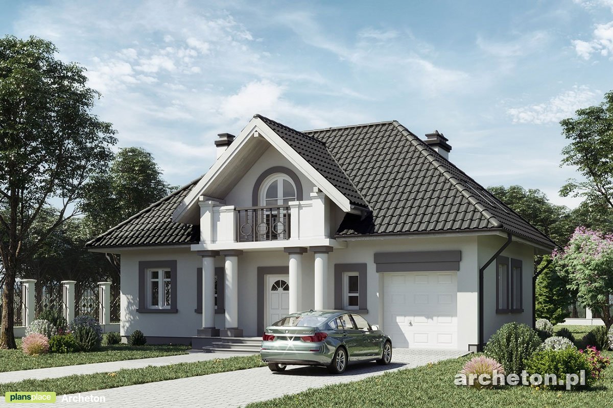 Mājas projekts ar mansardu 169 m²: 4 Guļamistabas, 2 Vannasistabas, Garāža