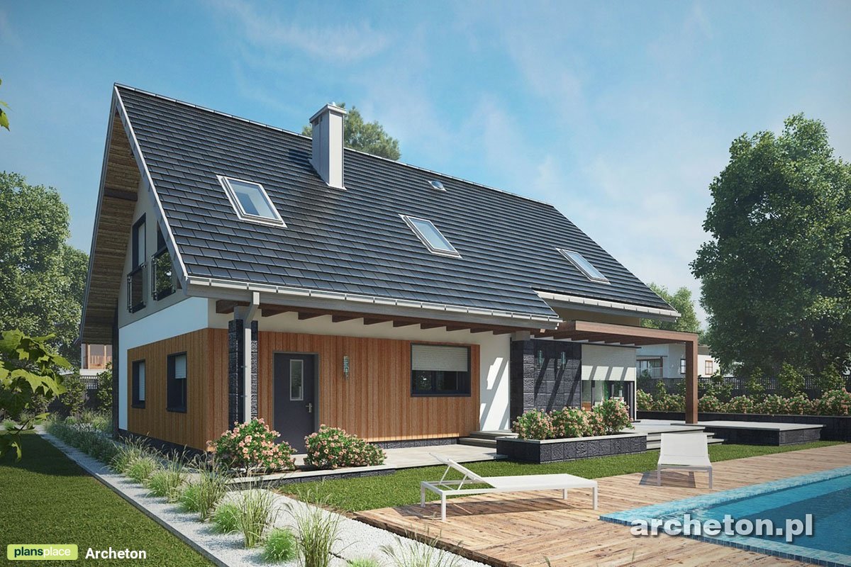 1800 Sq Ft 1.5-Story House Plan with Back Porch and Garage