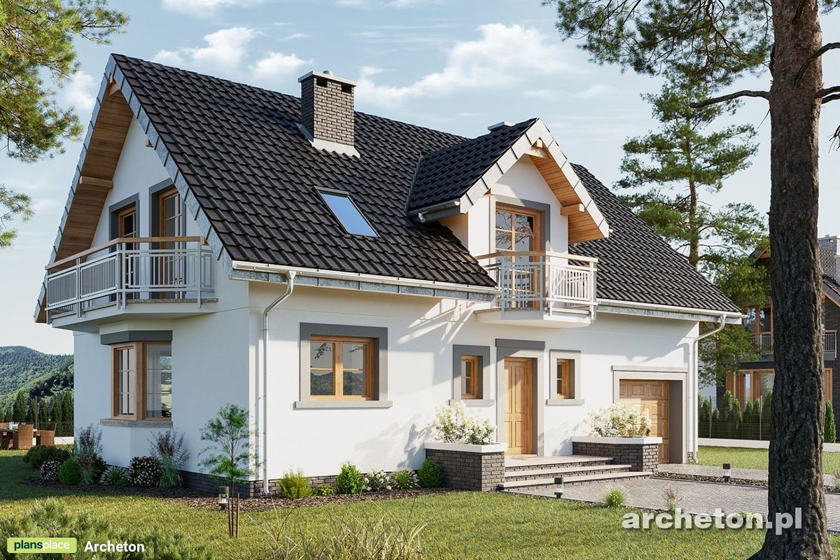 House Plan with 1-Car Front-Facing Garage and Dormer Window