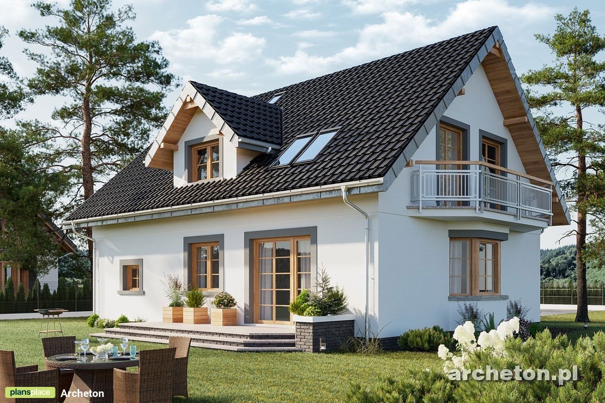 House Plan with 1-Car Front-Facing Garage and Dormer Window