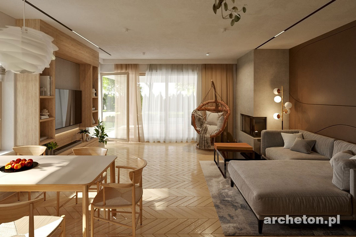Vienstāva mājas projekts 177 m²: 4 Guļamistabas, 2 Vannasistabas, Atvērta virtuve, Garāža