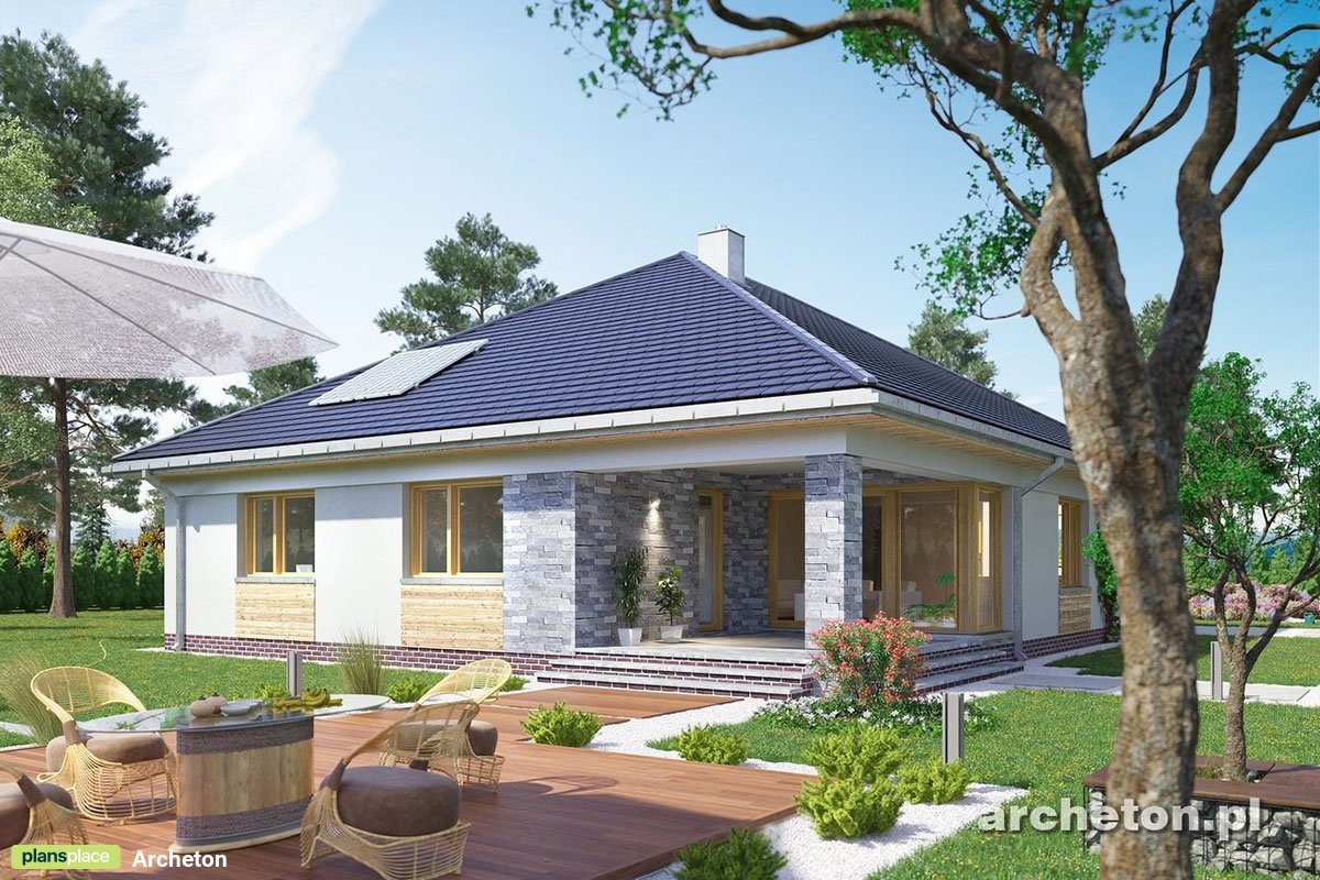Vienstāva mājas projekts 177 m²: 4 Guļamistabas, 2 Vannasistabas, Atvērta virtuve, Garāža