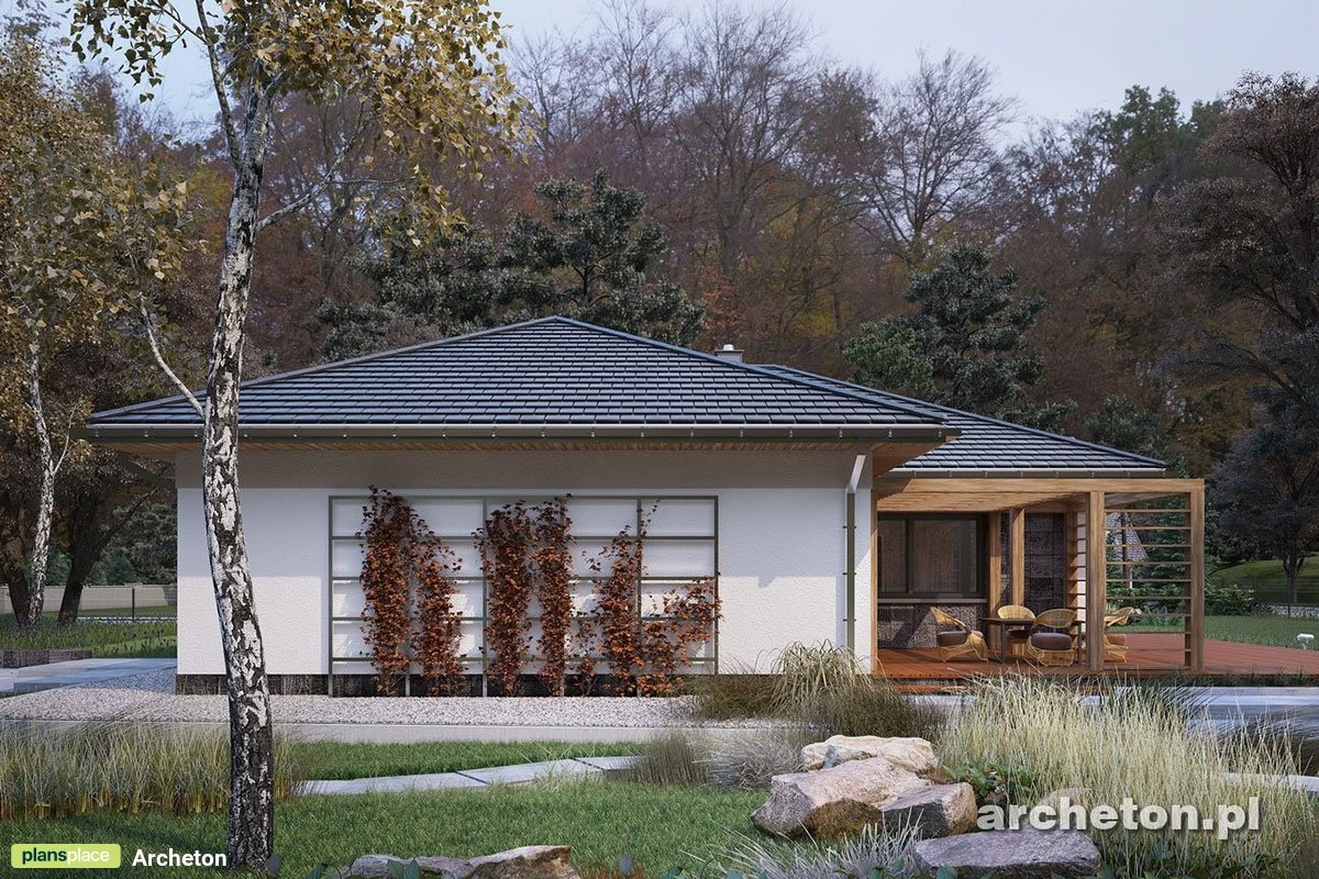 Vienstāva mājas projekts 194 m²: 4 Guļamistabas, 3 Vannasistabas, Atvērta virtuve, Garāža