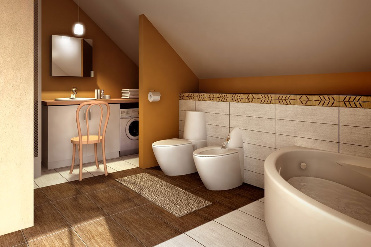 European House Plan with Bay Window and 3 Balconies