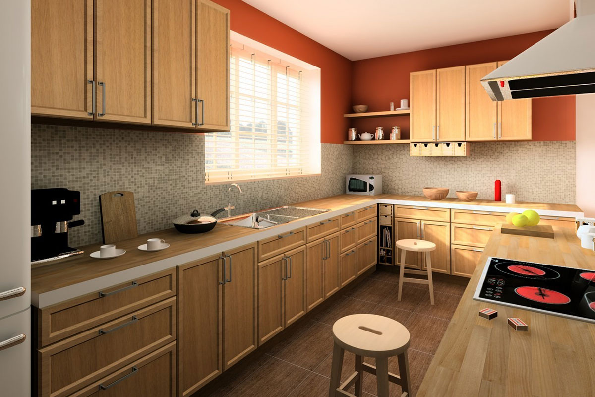 European House Plan with Bay Window and 3 Balconies