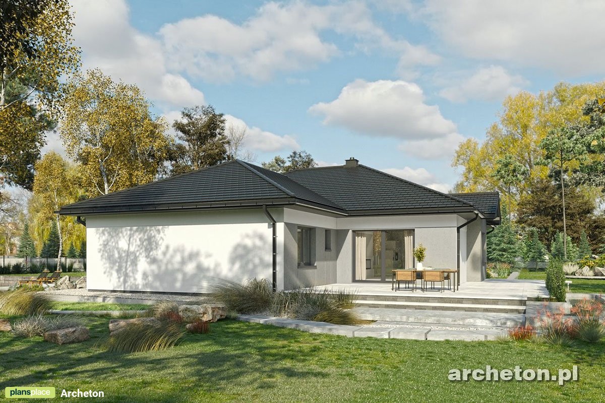 Vienstāva mājas projekts 208 m²: 4 Guļamistabas, 3 Vannasistabas, Atvērta virtuve, Garāža