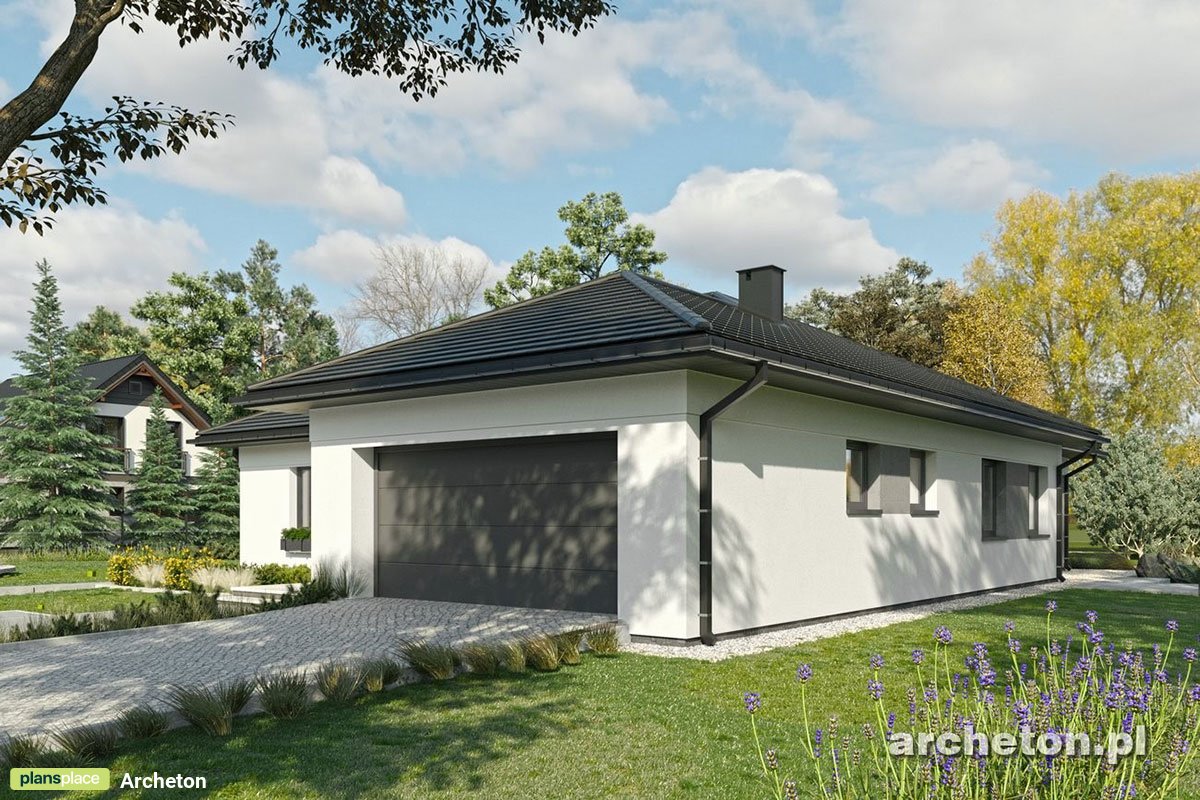 Vienstāva mājas projekts 208 m²: 4 Guļamistabas, 3 Vannasistabas, Atvērta virtuve, Garāža