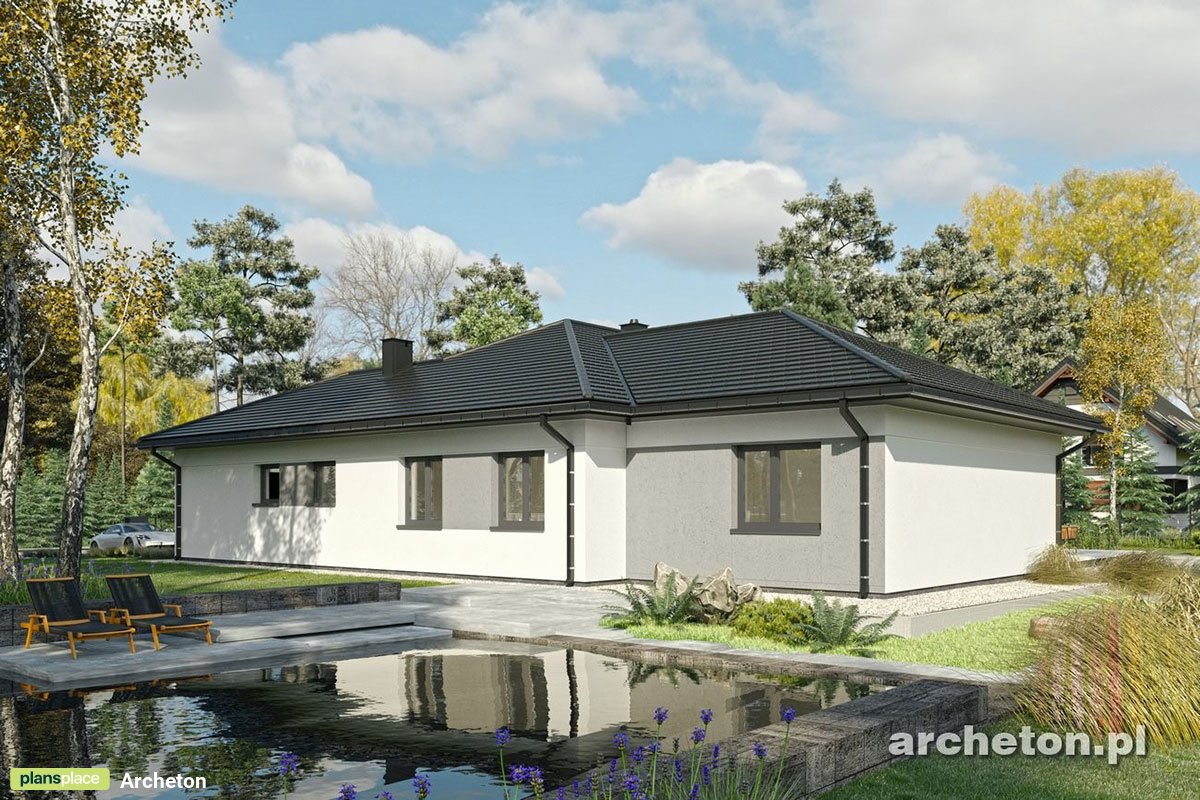Vienstāva mājas projekts 208 m²: 4 Guļamistabas, 3 Vannasistabas, Atvērta virtuve, Garāža