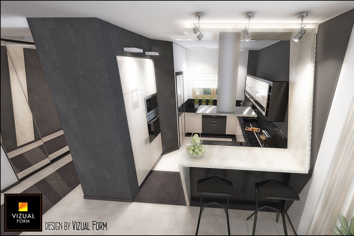 Two Story House Plan with Bedroom above Garage and 4 Balconies