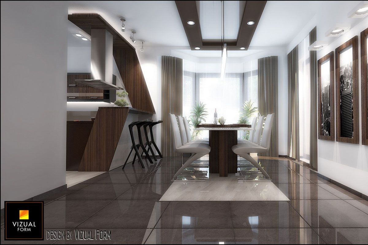 Two Story House Plan with Bedroom above Garage and 4 Balconies