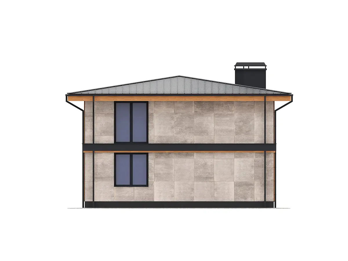 Divstāvu mājas projekts 193 m²: 4 Guļamistabas, 3 Vannasistabas, Atvērta virtuve, bez Garāžas