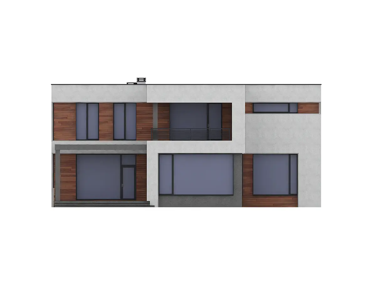 Divstāvu mājas projekts 351 m²: 3 Guļamistabas, Darba istaba, 3 Vannasistabas, Atvērta virtuve, bez Garāžas