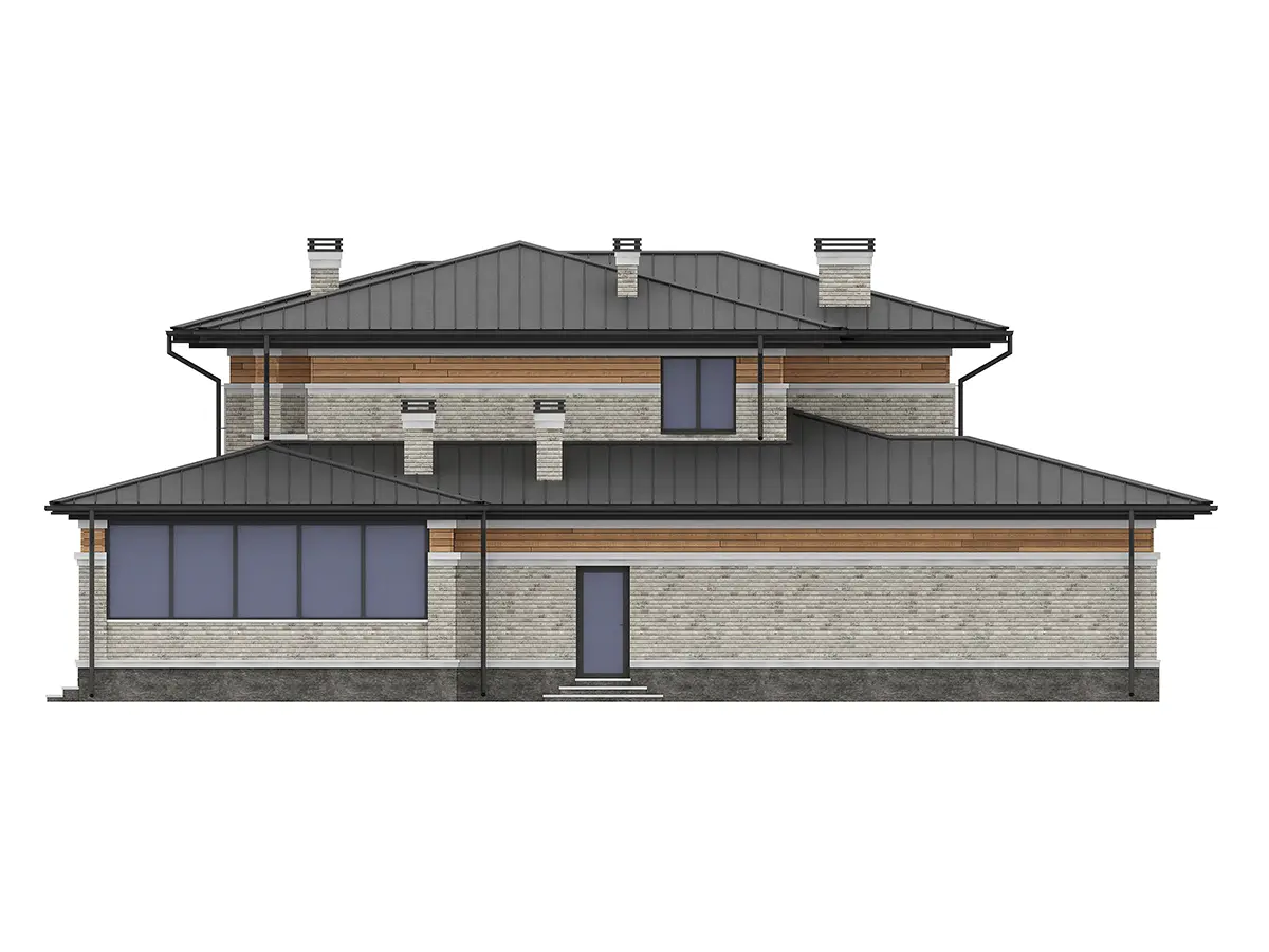 Divstāvu mājas projekts 241 m²: 3 Guļamistabas, 3 Vannasistabas, Atvērta virtuve, Garāža