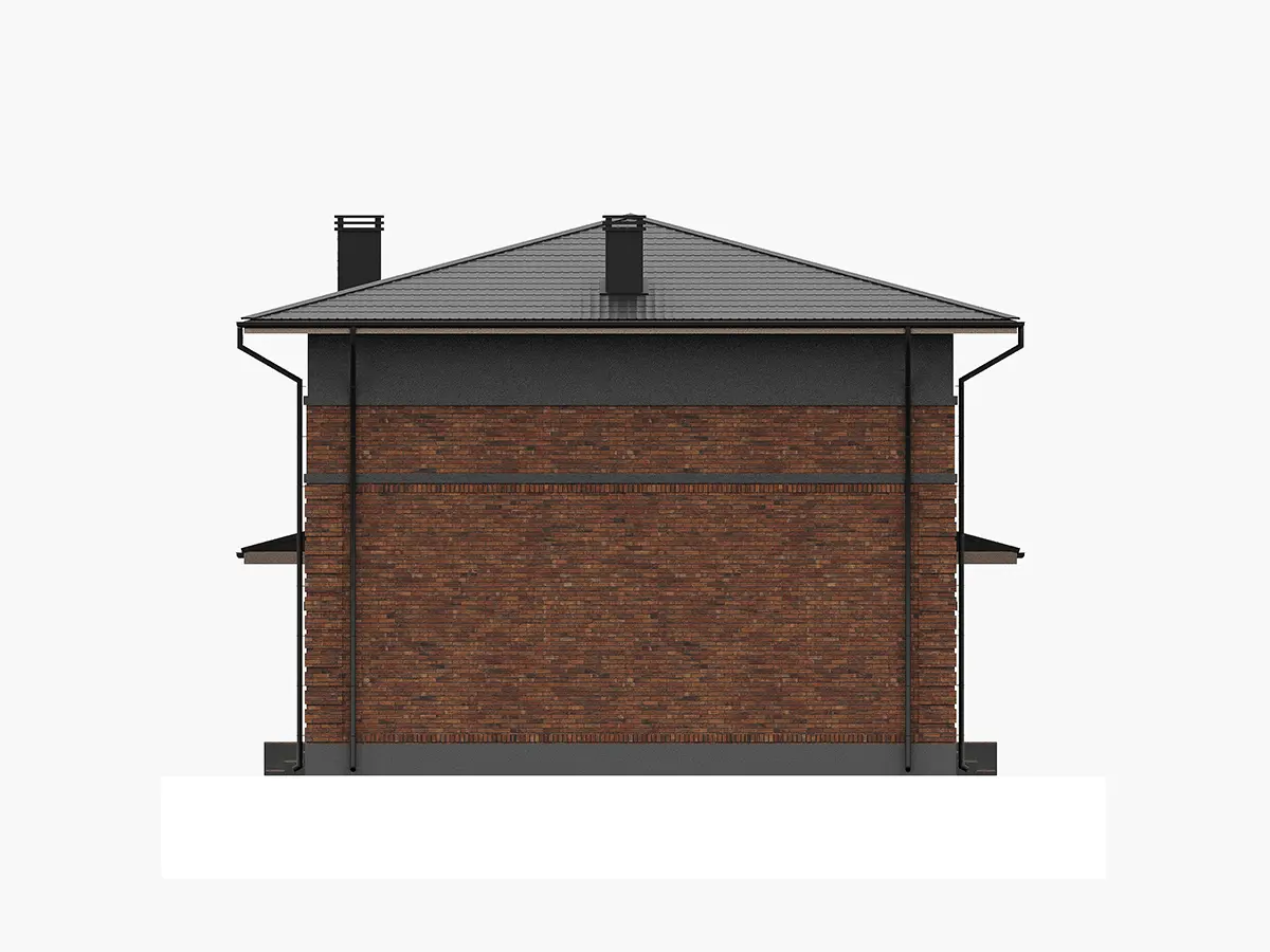 Divstāvu mājas projekts 165 m²: 4 Guļamistabas, Darba istaba, 3 Vannasistabas, bez Garāžas
