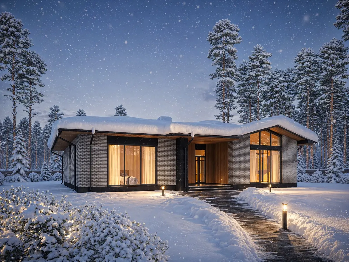 Vienstāva mājas projekts 144 m²: 3 Guļamistabas, 2 Vannasistabas, Atvērta virtuve, bez Garāžas