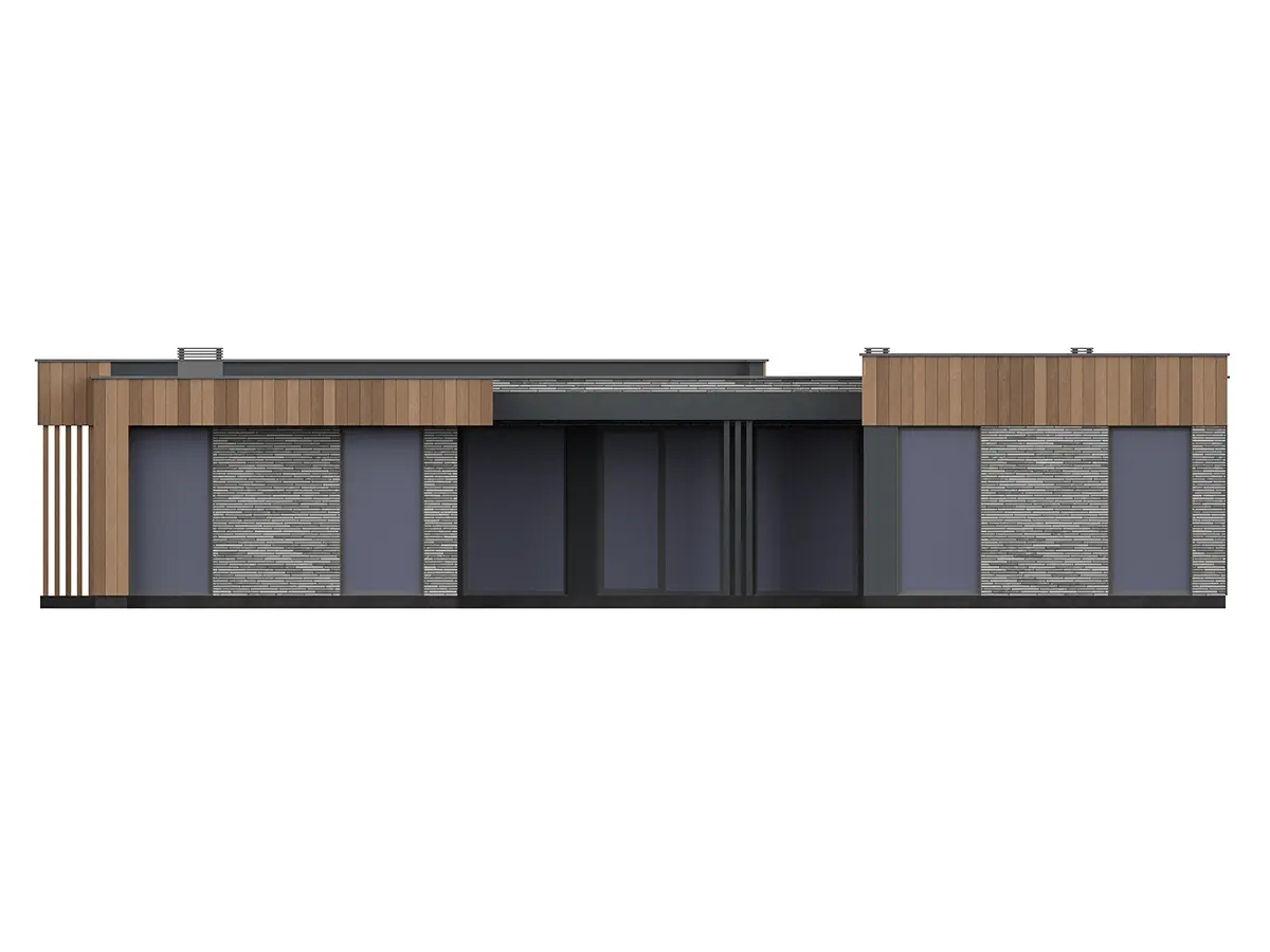 Vienstāva mājas projekts 168 m²: 4 Guļamistabas, 2 Vannasistabas, Atvērta virtuve, bez Garāžas