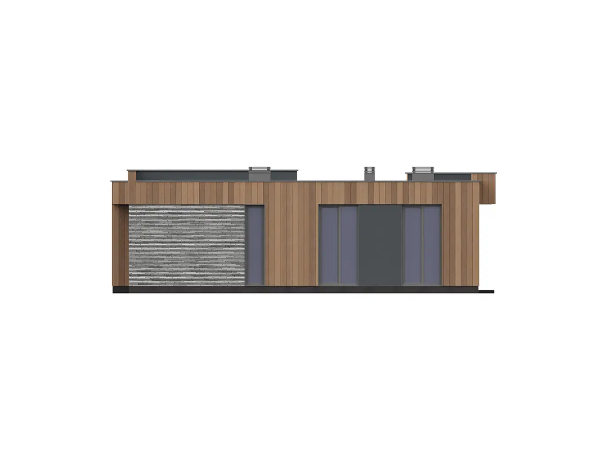 Vienstāva mājas projekts 168 m²: 4 Guļamistabas, 2 Vannasistabas, Atvērta virtuve, bez Garāžas
