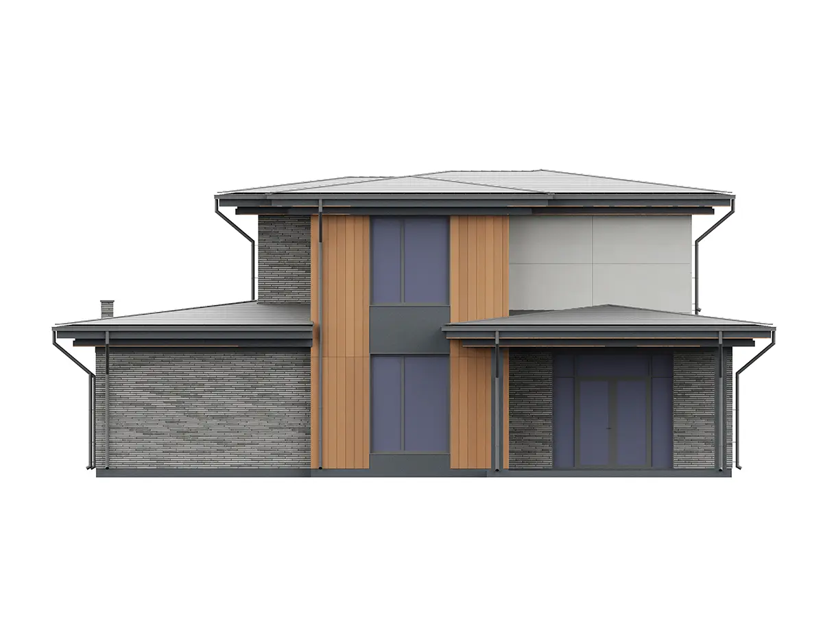 Divstāvu mājas projekts 178 m²: 4 Guļamistabas, 3 Vannasistabas, Atvērta virtuve, bez Garāžas