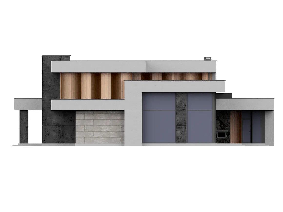 Divstāvu mājas projekts 293 m²: 4 Guļamistabas, 5 Vannasistabas, Atvērta virtuve, bez Garāžas