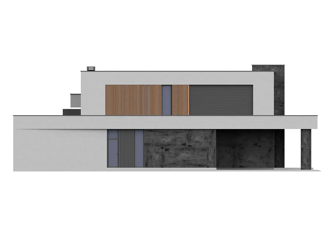Divstāvu mājas projekts 293 m²: 4 Guļamistabas, 5 Vannasistabas, Atvērta virtuve, bez Garāžas