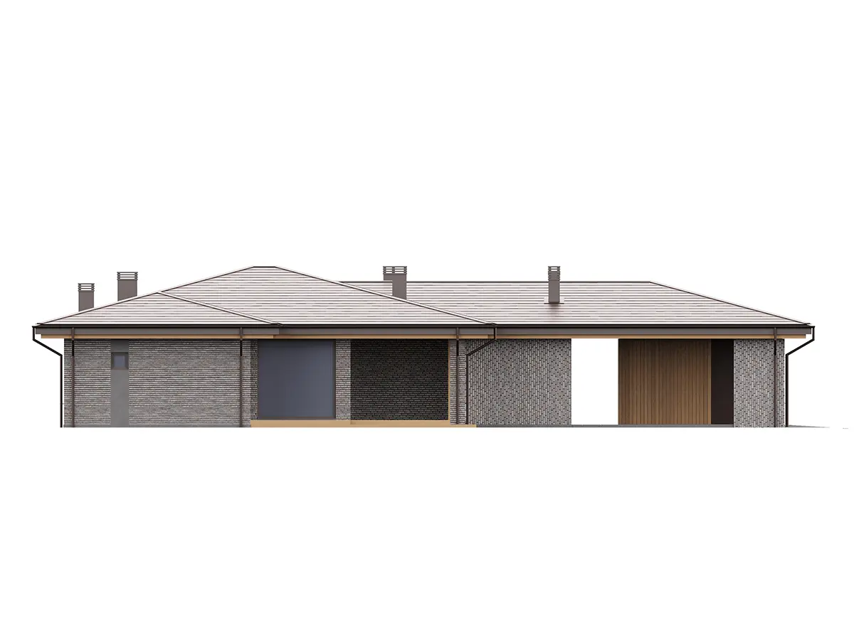 Vienstāva mājas projekts 172 m²: 3 Guļamistabas, 2 Vannasistabas, Atvērta virtuve, bez Garāžas