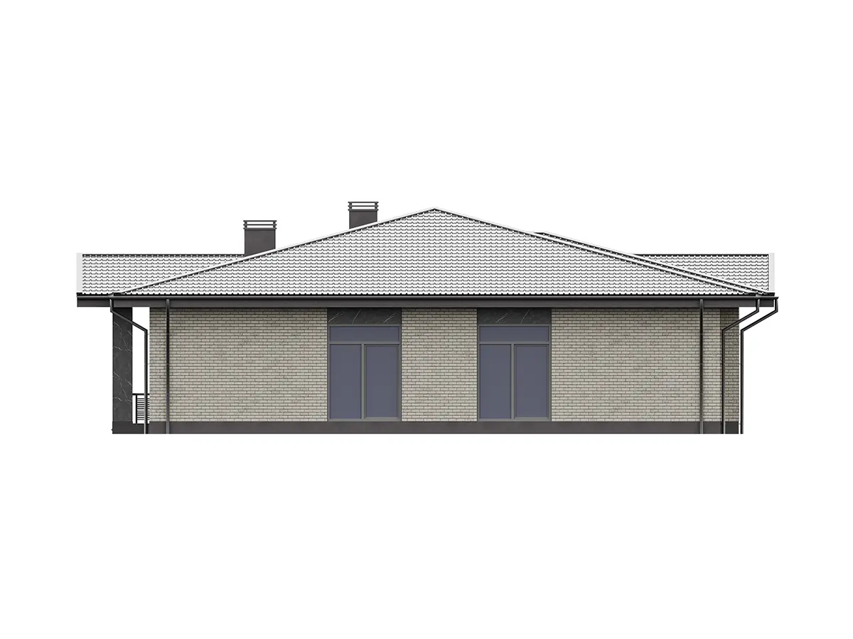 Vienstāva mājas projekts 179 m²: 4 Guļamistabas, 2 Vannasistabas, Atvērta virtuve, bez Garāžas