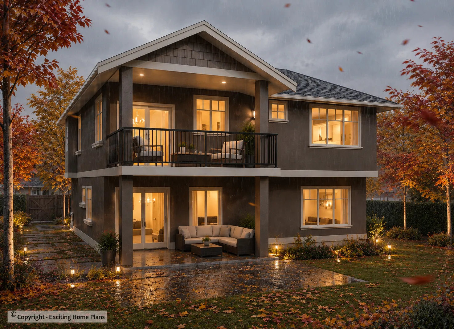 Divstāvu mājas projekts 234 m²: 3 Guļamistabas, 3 Vannasistabas, Garāža