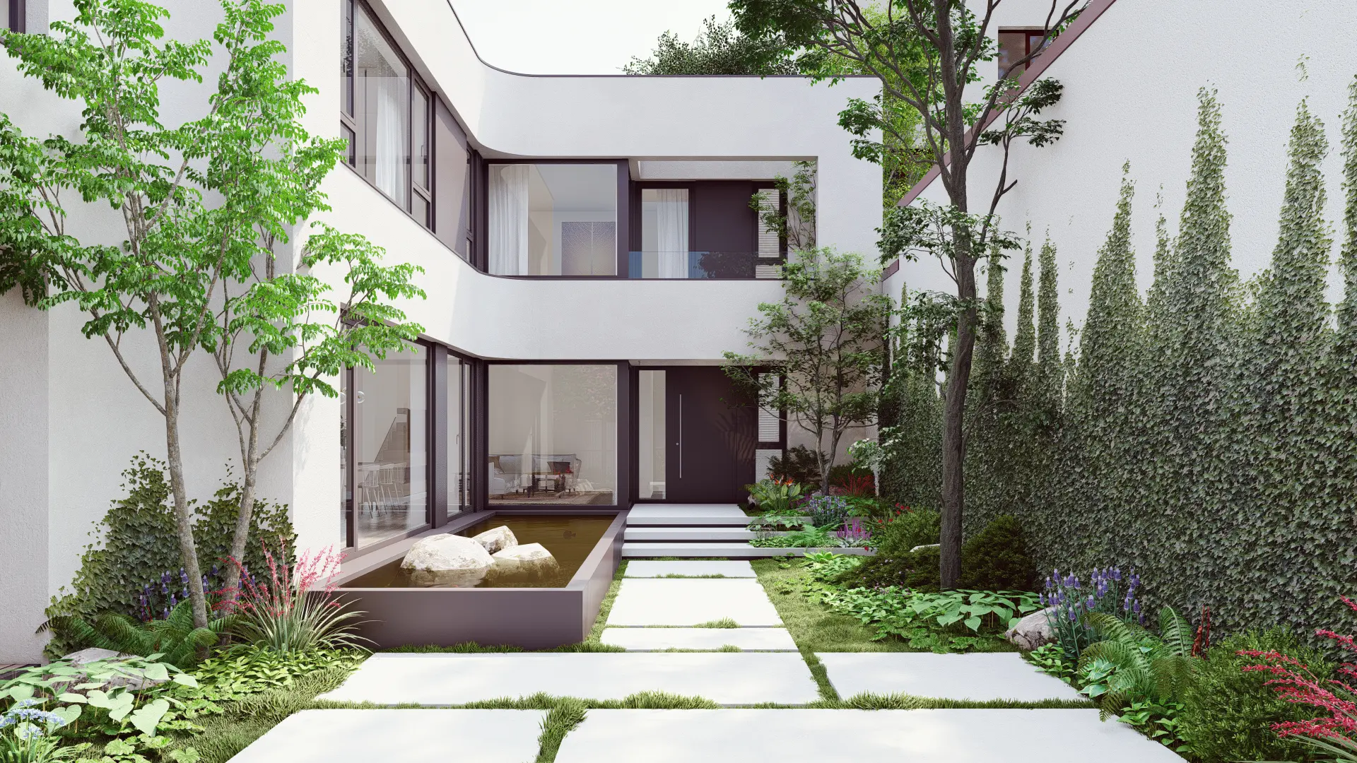 Trīsstāvu mājas projekts 235 m²: 4 Guļamistabas, 3 Vannasistabas, bez Garāžas