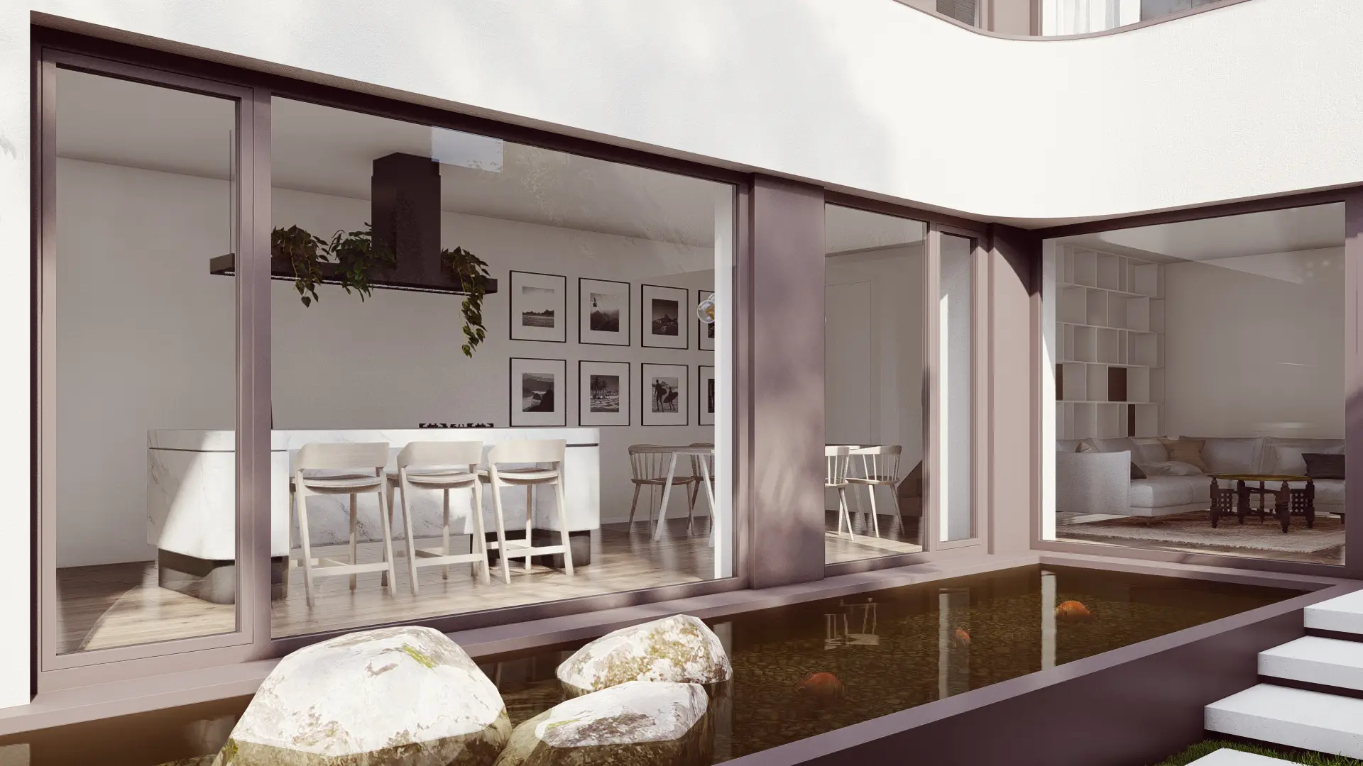 Trīsstāvu mājas projekts 235 m²: 4 Guļamistabas, 3 Vannasistabas, bez Garāžas