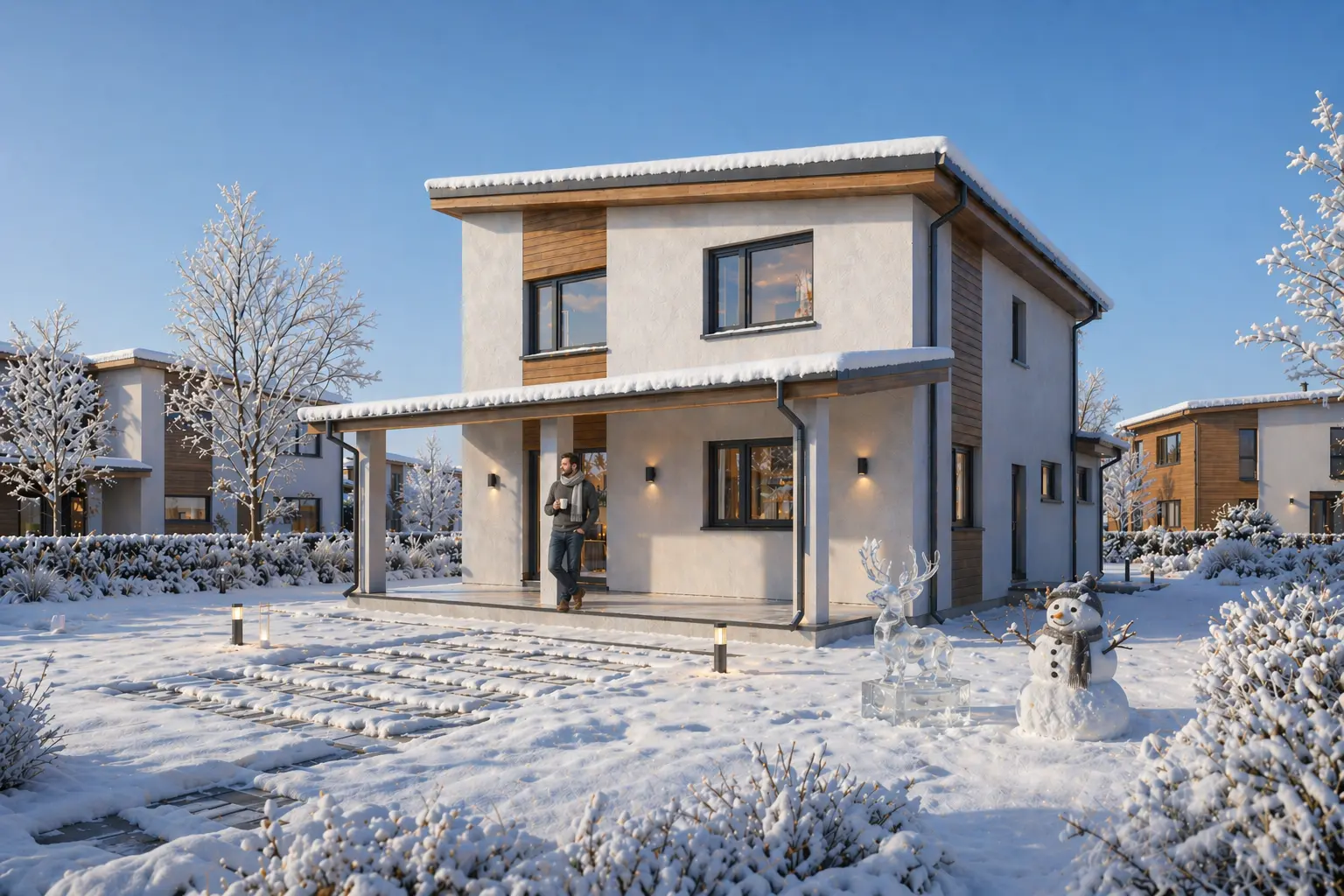 Divstāvu mājas projekts 146 m²: 3 Guļamistabas, 2 Vannasistabas, Garāža