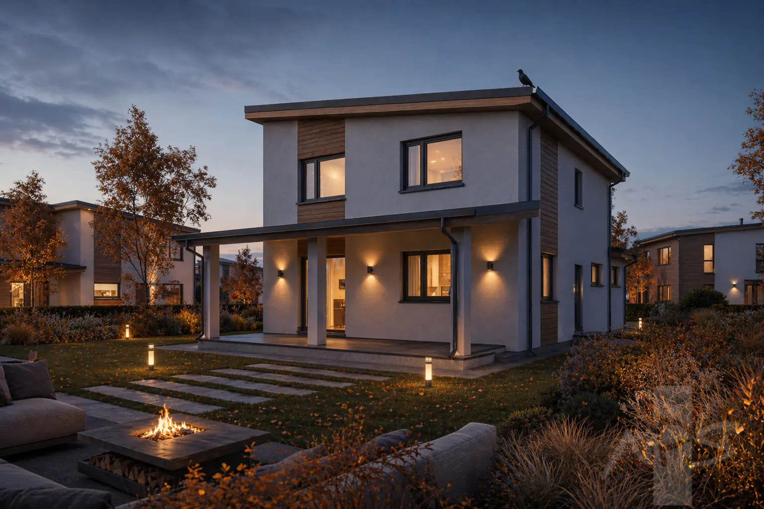 Divstāvu mājas projekts 146 m²: 3 Guļamistabas, 2 Vannasistabas, Garāža