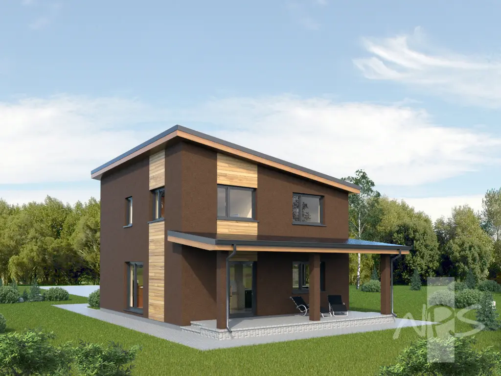 Divstāvu mājas projekts 146 m²: 3 Guļamistabas, 2 Vannasistabas, Garāža