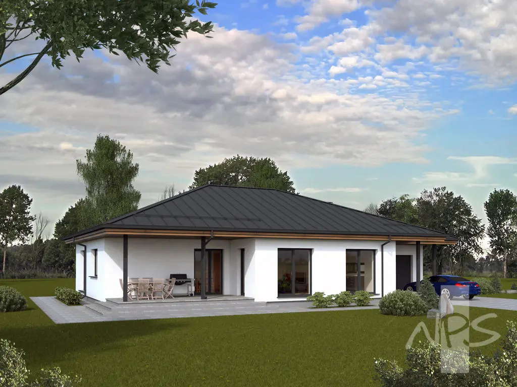 Vienstāva mājas projekts 163 m²: 3 Guļamistabas, 2 Vannasistabas, Garāža