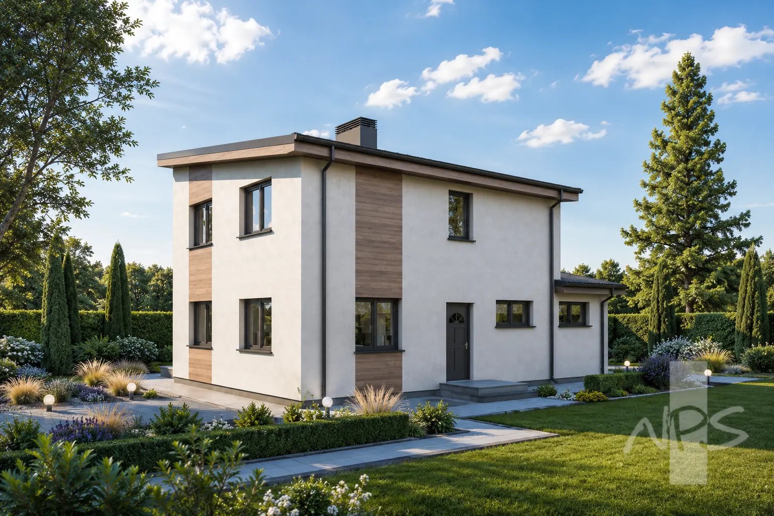 Divstāvu mājas projekts 146 m²: 3 Guļamistabas, 2 Vannasistabas, Garāža