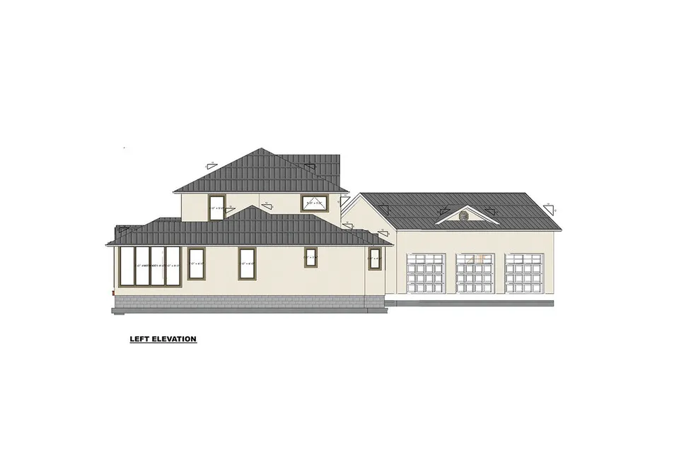 Divstāvu mājas projekts 475 m²: 6 Guļamistabas, 5 Vannasistabas, Atvērta virtuve, Garāža
