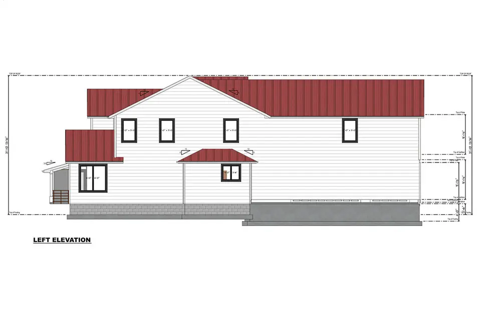 Divstāvu mājas projekts 543 m²: 4 Guļamistabas, Darba istaba, 4 Vannasistabas, Atvērta virtuve, Garāža