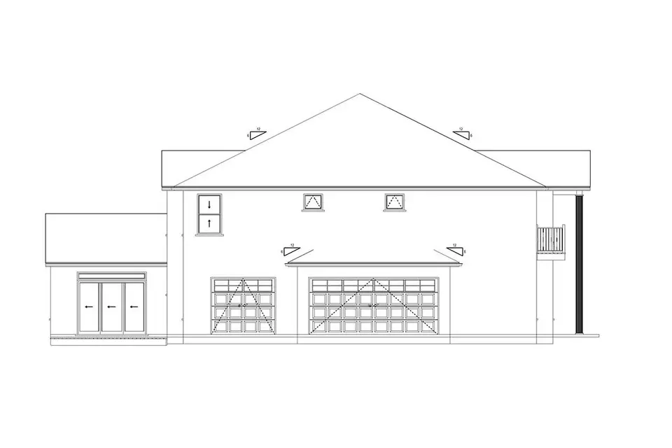 Divstāvu mājas projekts 490 m²: 4 Guļamistabas, Darba istaba, 4 Vannasistabas, Atvērta virtuve, Garāža