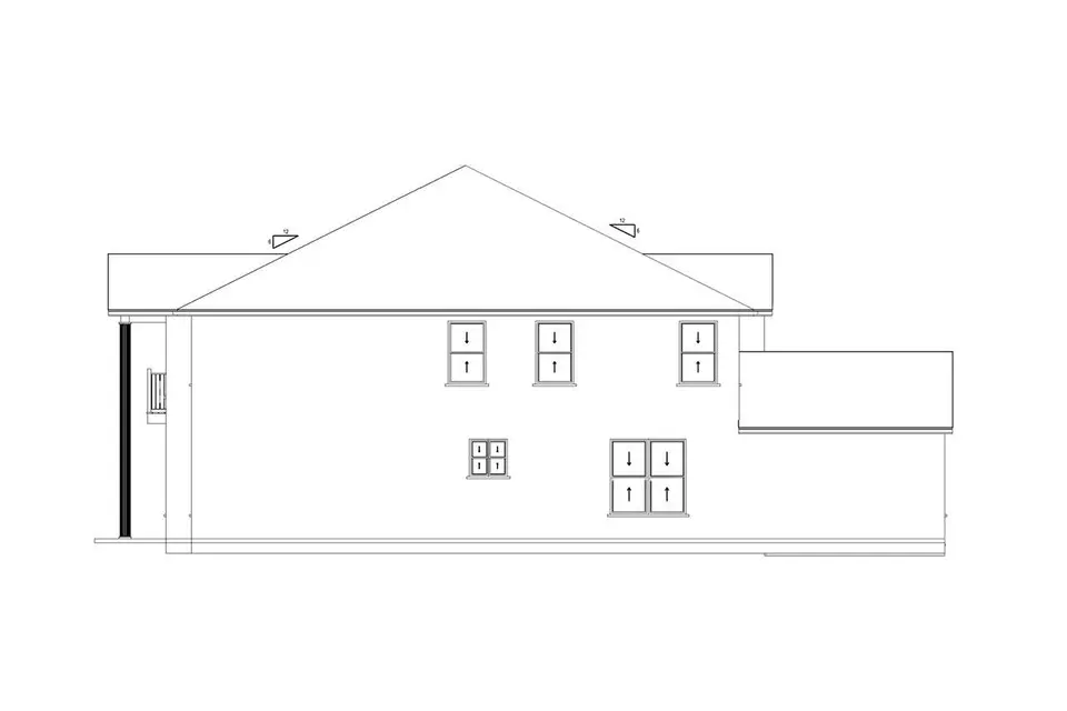Divstāvu mājas projekts 490 m²: 4 Guļamistabas, Darba istaba, 4 Vannasistabas, Atvērta virtuve, Garāža